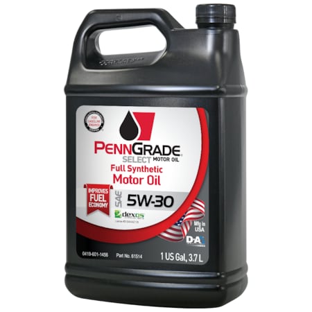 D-A Lubricant Co PennGrade Select Premium Full Synthetic Motor Oil SAE 5W30 - 4 /1 Gal 61514